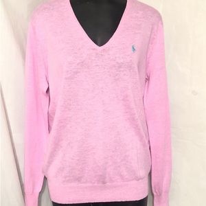 Ralph Lauren Boyfriend Fit Cotton Linen Sweater